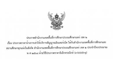 ประกวดราคาจ้างการเช่าใช้สัญญาณอินเทอร์เน็ต ให้กับสำนักงานเขตพื้นที่การศึกษา และสถานศึกษาทุกแห่งในสังกัด